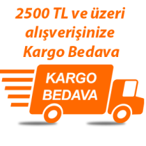 2500 TL ve üzeri alışverişinize ücretsiz kargo